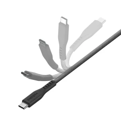 Energea Flow C-C Cable 480Mbps, 240W With Mct 3M - Black
